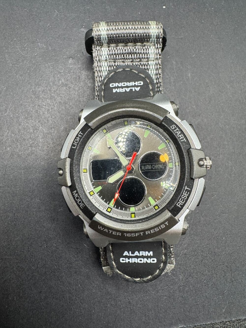 Every Day Alarm Chronograph Wristwatch w/ Nylon Adjustable Band